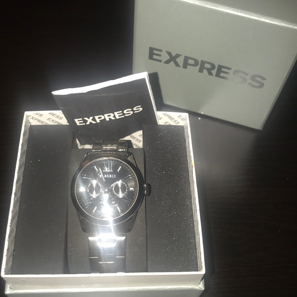 Express women’s gun metal watch!